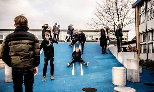 Østerhåbsskolen, afd. Torsted skole, parkour, faldunderlag, polyplay, gummibelægning