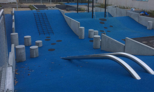 Østerhåbsskolen, afd. Torsted skole, parkour, faldunderlag, polyplay, gummibelægning